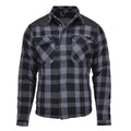 Veste de bûcheron militaire allemande MIL-TEC à carreaux à carreaux noir gris chaud NEUF