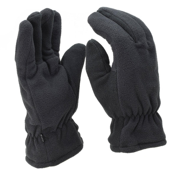 Black Mil-Tec men's fleece gloves with Thinsulate lining designed for warmth and durability in cold weather.