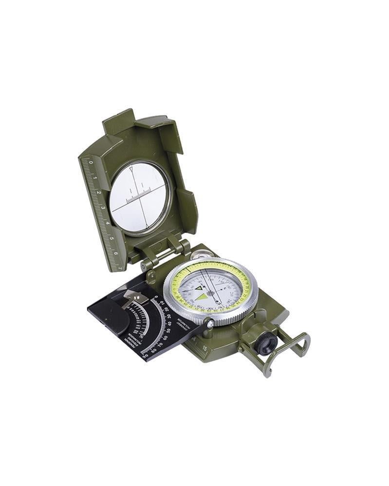 MIL-TEC MILITAR PRISMÁTICA COMPASS Herramienta de navegación precisa de aluminio Olive
