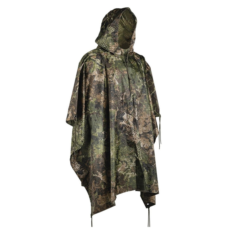 MIL - TEC Poncho camouflage PVC coated waterproof hooded ripstop lightweight tent - GoMilitar