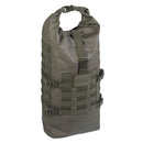 Olive green MIL-TEC SEALS 35L waterproof tactical roll-up dry bag backpack with buckle closures and MOLLE straps