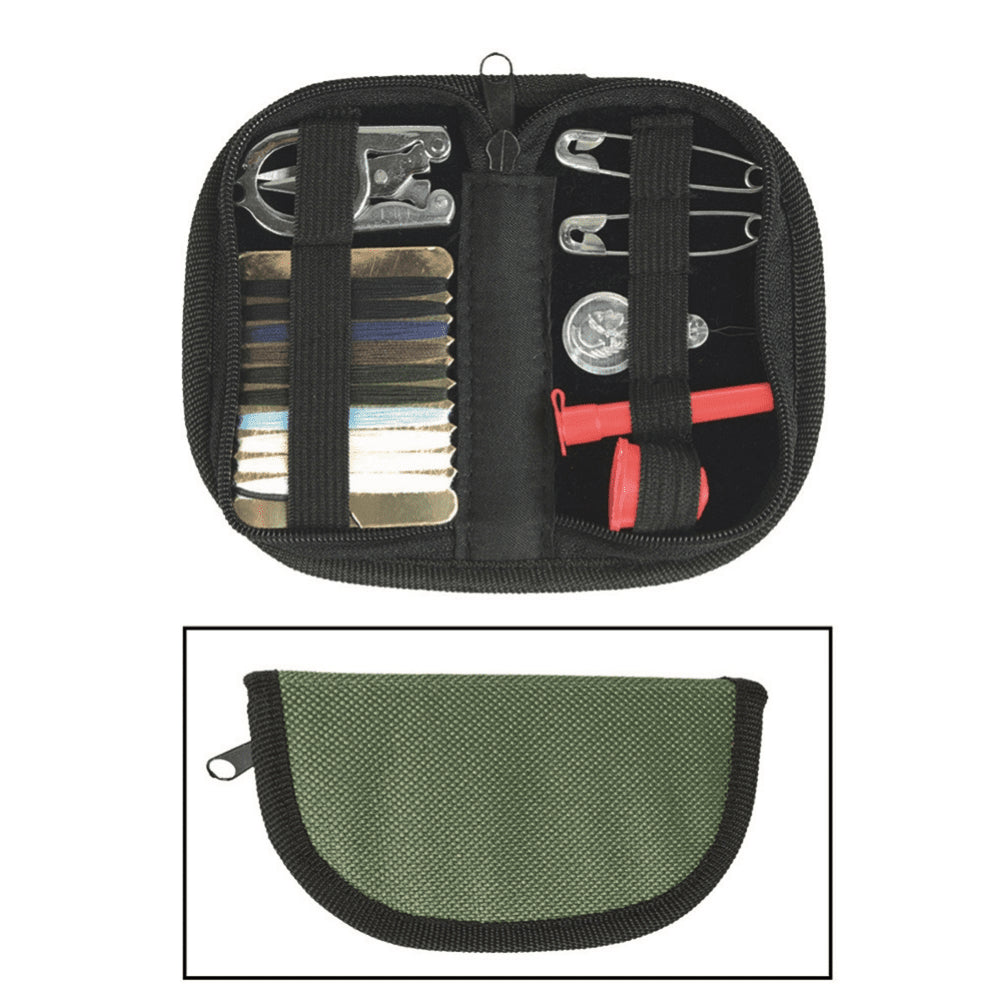 Mil-Tec Sewing Kit Pouch Travel Camping Repair Survival Set Olive Drab