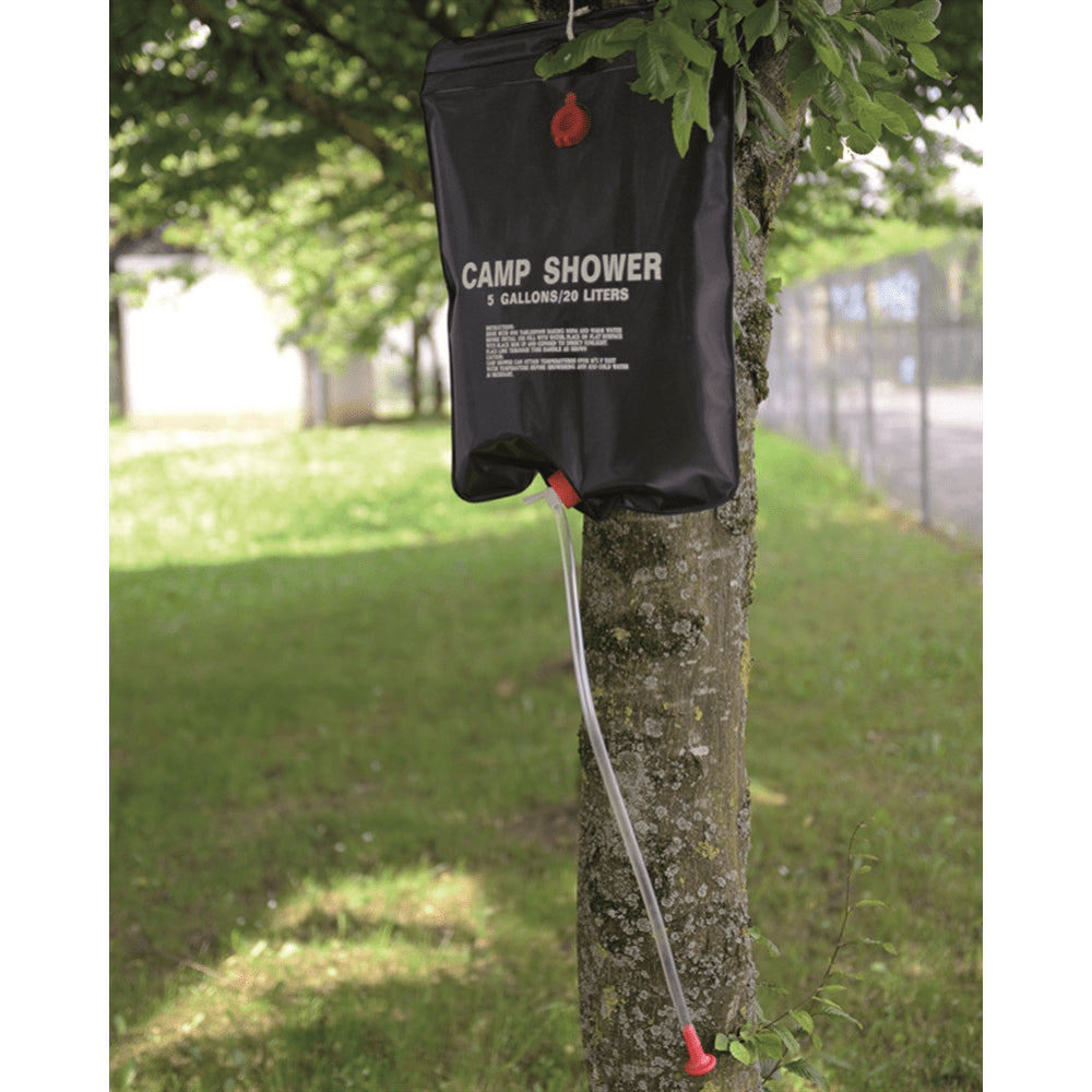 Mil-Tec Bolsa de Ducha Solar 20L Camping Senderismo Bolsa de Agua portátil al Aire Libre Negro