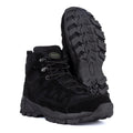 MIL-TEC SQUAD Stiefel halbhoch runde Sohle Camping Outdoor schwarzes Wildleder Schuhwerk