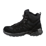 Stivali a squadra Mil-Tec Mid Round Sole Camping Calzature in pelle scamosciata nera all'aperto