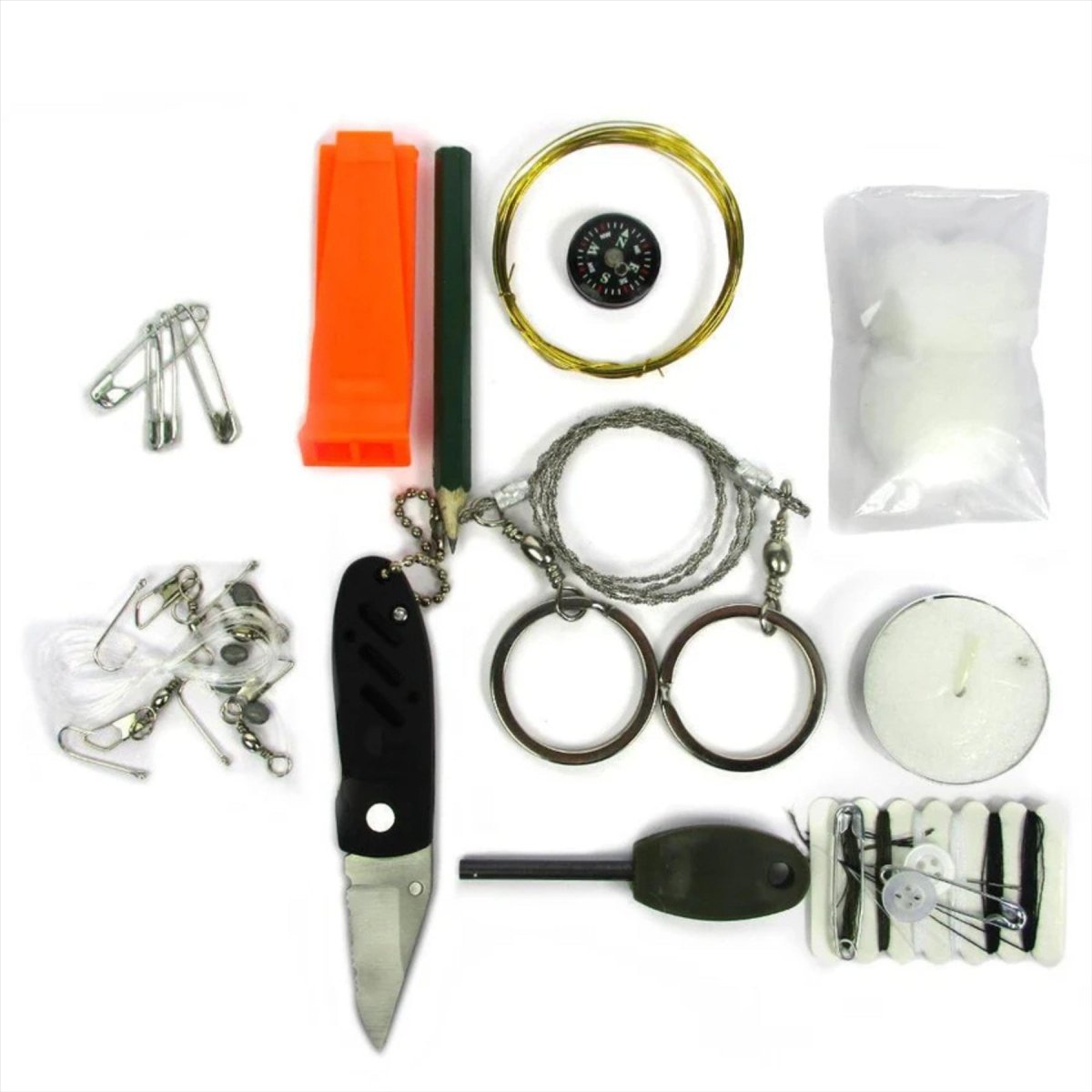 MIL-tec Survival Kit wasserdichtes Kasten Notfallfischerei Feuerstarterwerkzeuge