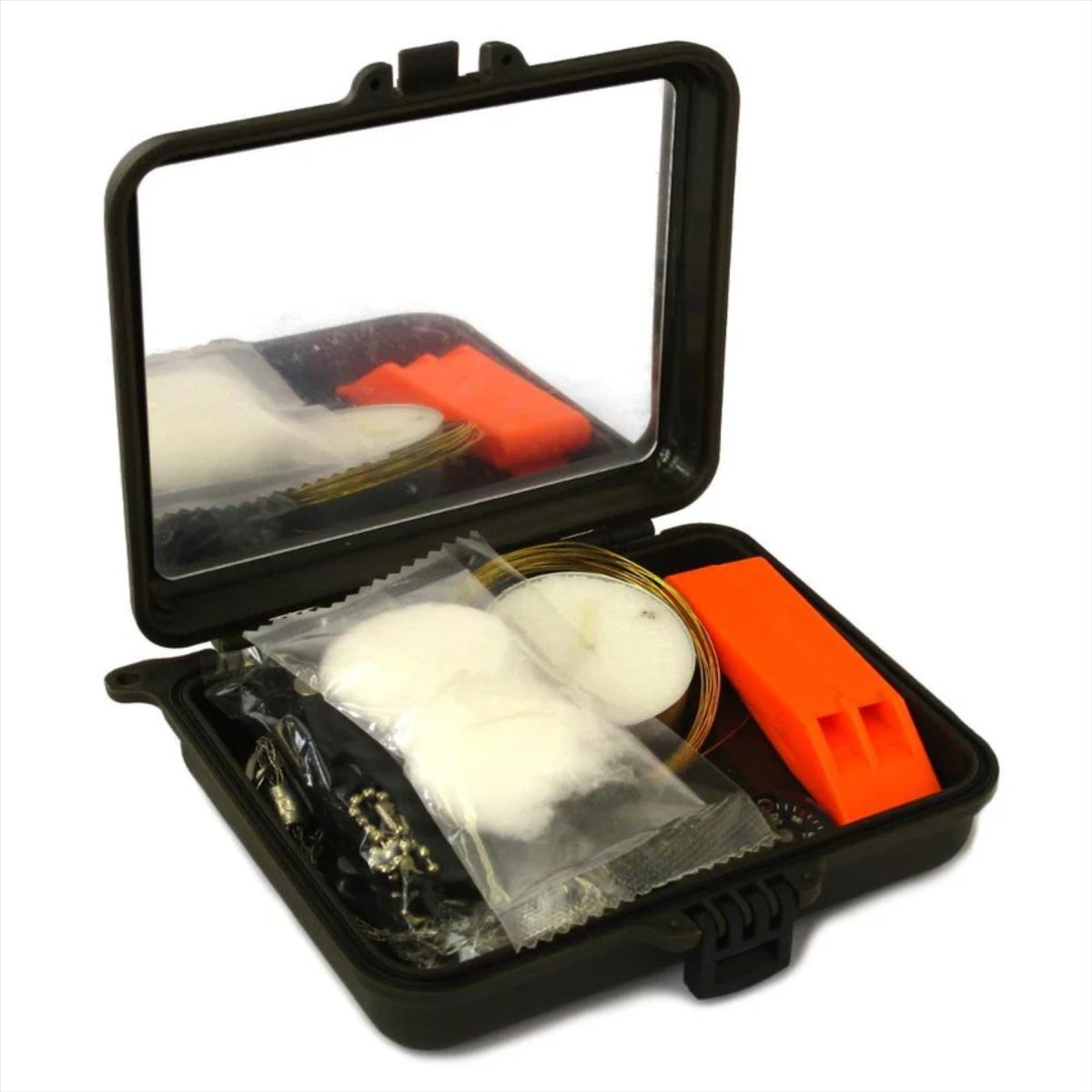 MIL-tec Survival Kit wasserdichtes Kasten Notfallfischerei Feuerstarterwerkzeuge