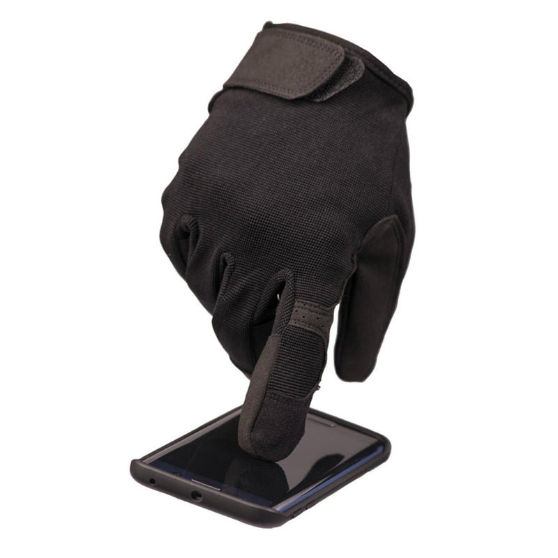 MIL - TEC Tactical Work Gloves Touch Screen Ventilation Holes Medium Black - GoMilitar