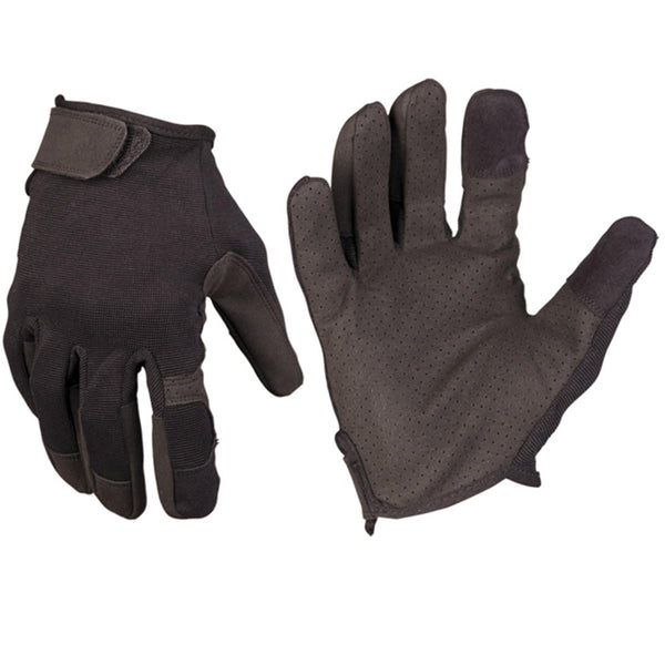 MIL - TEC Tactical Work Gloves Touch Screen Ventilation Holes Medium Black - GoMilitar