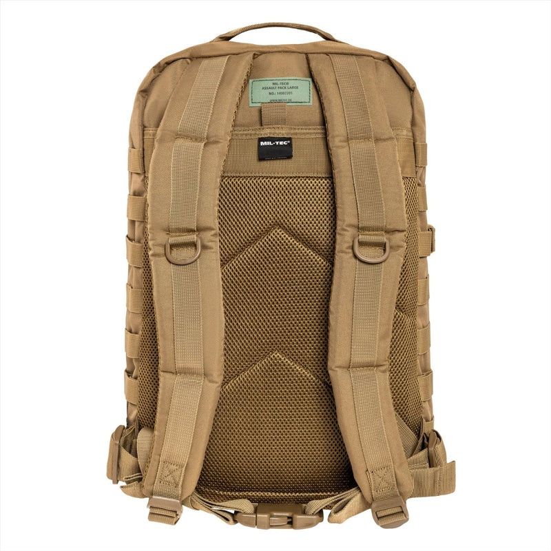Mil-Tec US ASSALT TATTICAL VEACK TATTICAL 36L Ergonomic FORMATO SHOFE PADDED