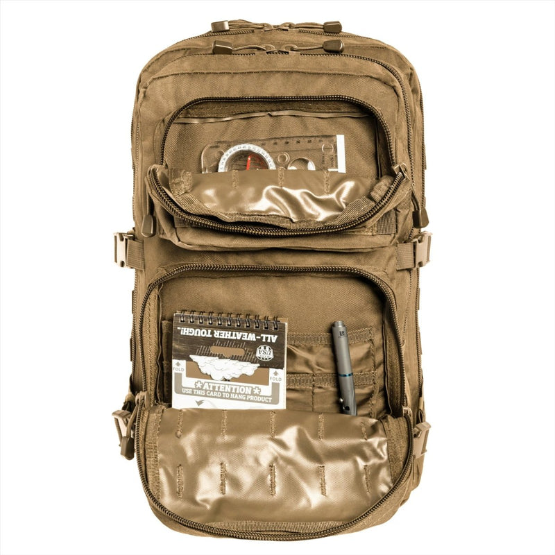 Mil-Tec US ASSALT TATTICAL VEACK TATTICAL 36L Ergonomic FORMATO SHOFE PADDED
