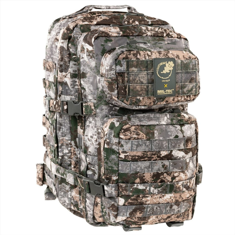 Mil-Tec US ASSALT TATTICAL VEACK TATTICAL 36L Ergonomic FORMATO SHOFE PADDED