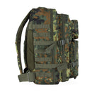 MIL-TEC U.S. Assault trekking rucksack large 36L flecktarn daypack with multiple compartments and adjustable straps.