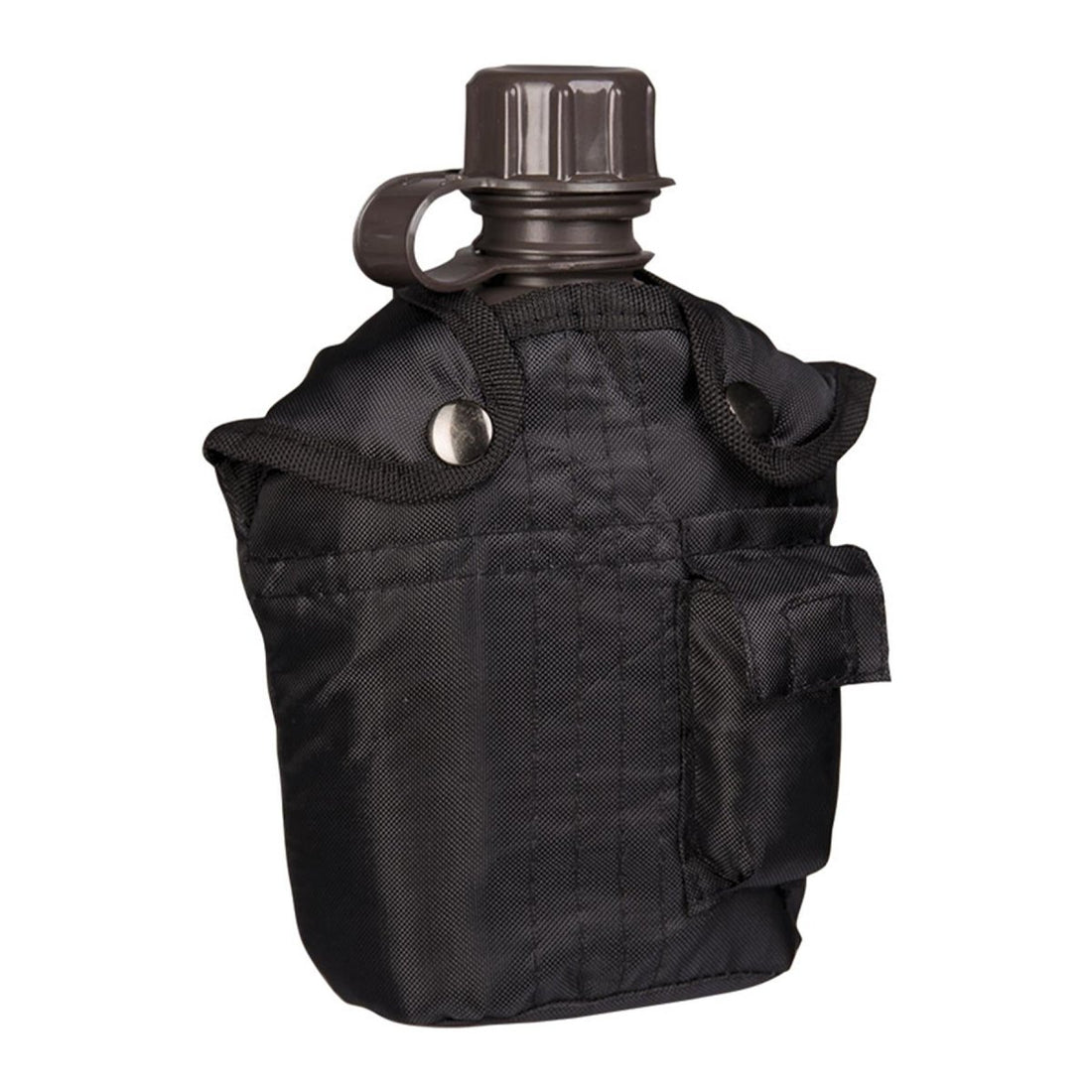 Cantimplora de plástico estilo estadounidense MIL-TEC, cubierta de 1L incluida, táctica para exteriores, color negro