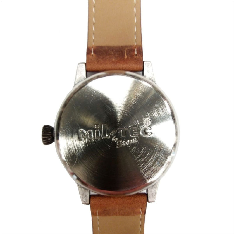 MIL-TEC Vintage Army Quartz Watch Pilot Phily de cuero natural Marrón marrón