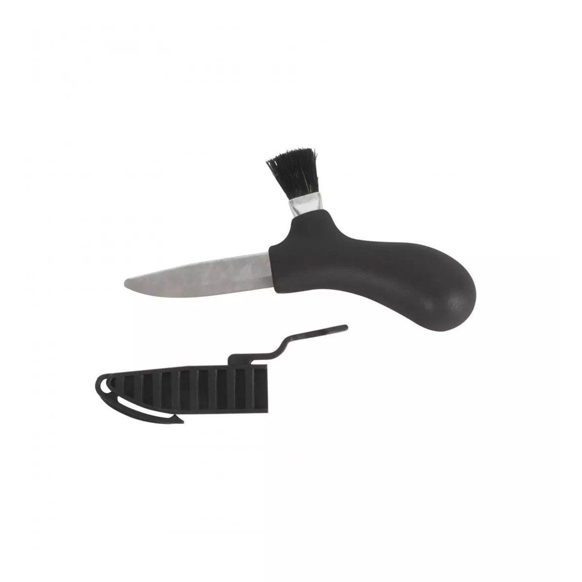 MORAKNIV Mushroom Picking knife fixed recycled stainless steel blade brush Black