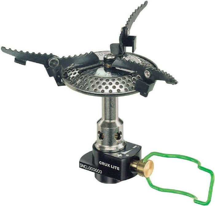 Compact foldable lightweight Optimus Crux Lite camping stove with adjustable flame control and stable base for outdoor use