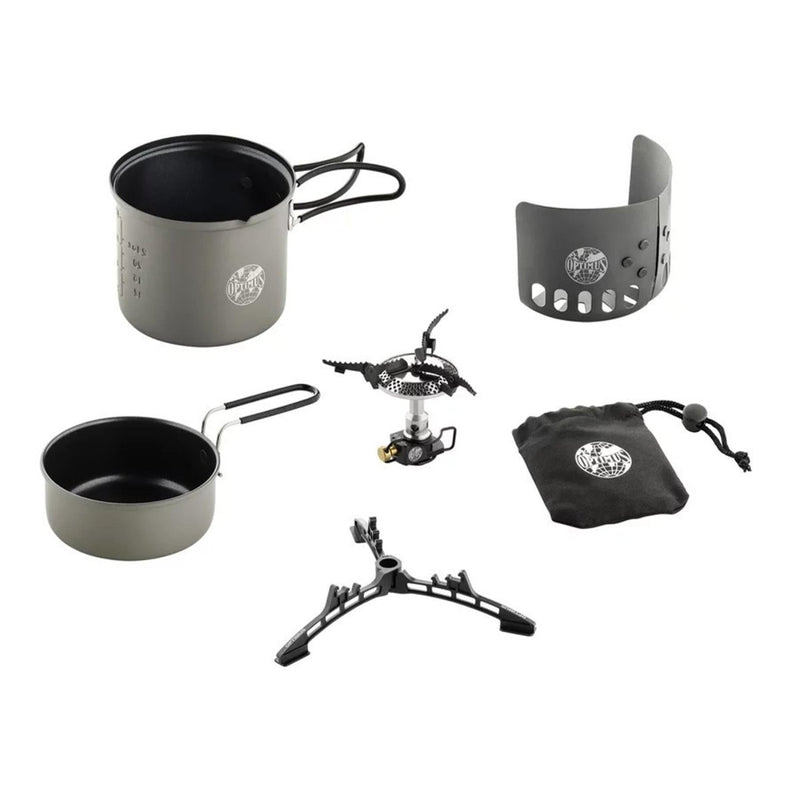 Optimus Elektra FE camping cooking system outdoor cook burner windshield stove