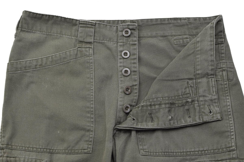 Original Austrian army cargo work pants olive field service classic trousers - GoMilitar