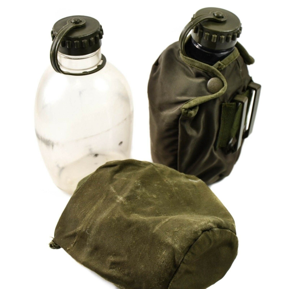 Original Austrian Army Drinking Flask Water Bottle Military Canteen pot pouch