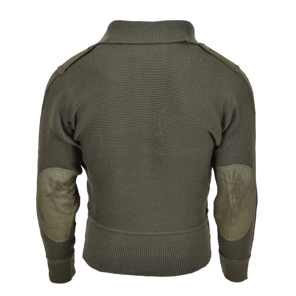 Original Österreichischer Militärpullover mit verstärkten Ellenbogen, Blouson, Rippenstrickpullover