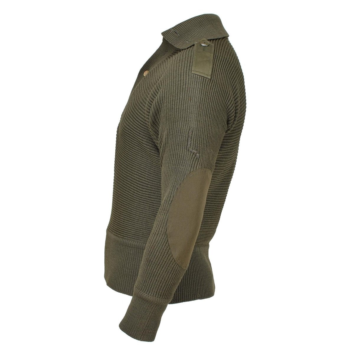 Original Österreichischer Militärpullover mit verstärkten Ellenbogen, Blouson, Rippenstrickpullover