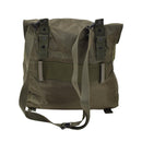Original Austrian military tactical olive green travel bag with shoulder strap and buckle closure system.
