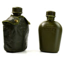Original Belgian Military M1 Water Canteen W Cover Field Gear Bottle Olive - GoMilitar