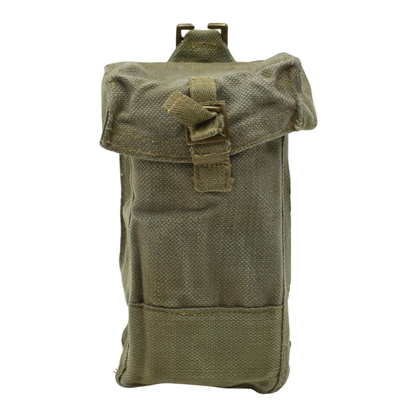 Original Belgium Military Durable Canvas material small Magazine Pouch bag Olive - GoMilitar