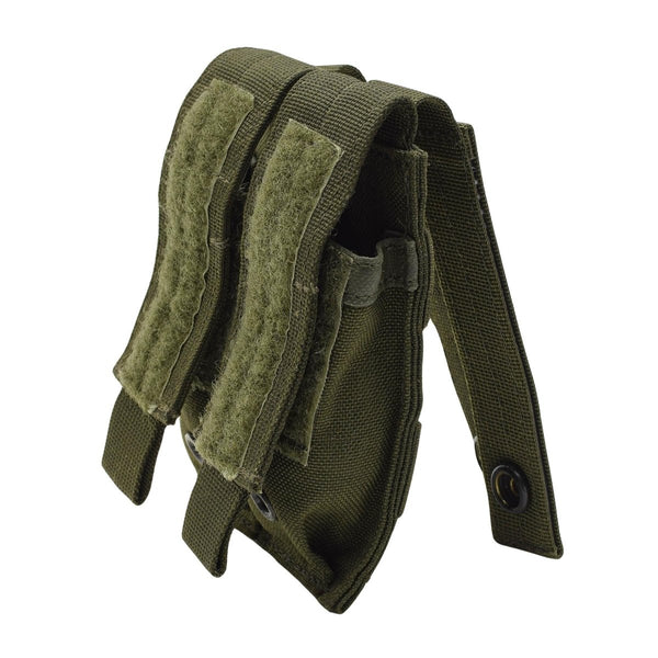 Original British Army double pistol magazine pouch mag bag military field Olive - GoMilitar