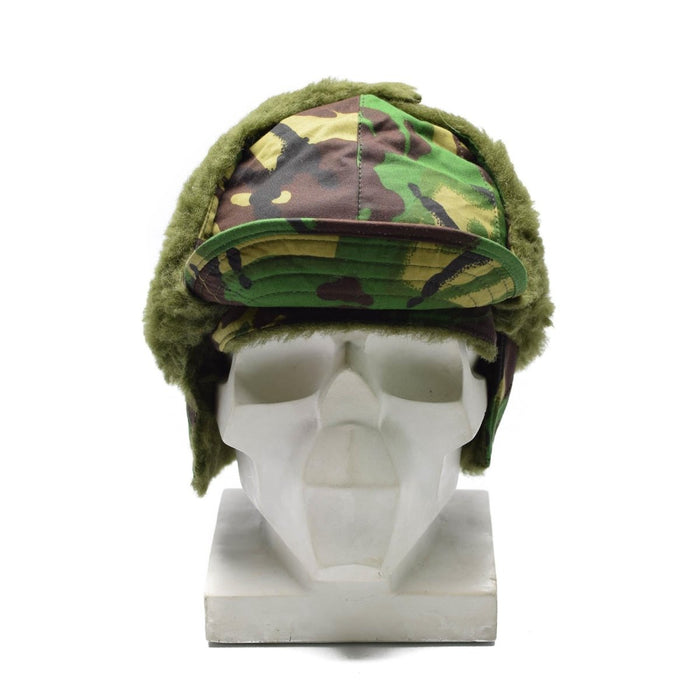 Gorro de invierno original de las fuerzas del ejército británico con orejas plegables camuflaje del bosque DPM - GoMilitar
