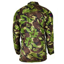 Back view of British army DPM combat smock jacket in rip-stop fabric with green and brown camouflage pattern