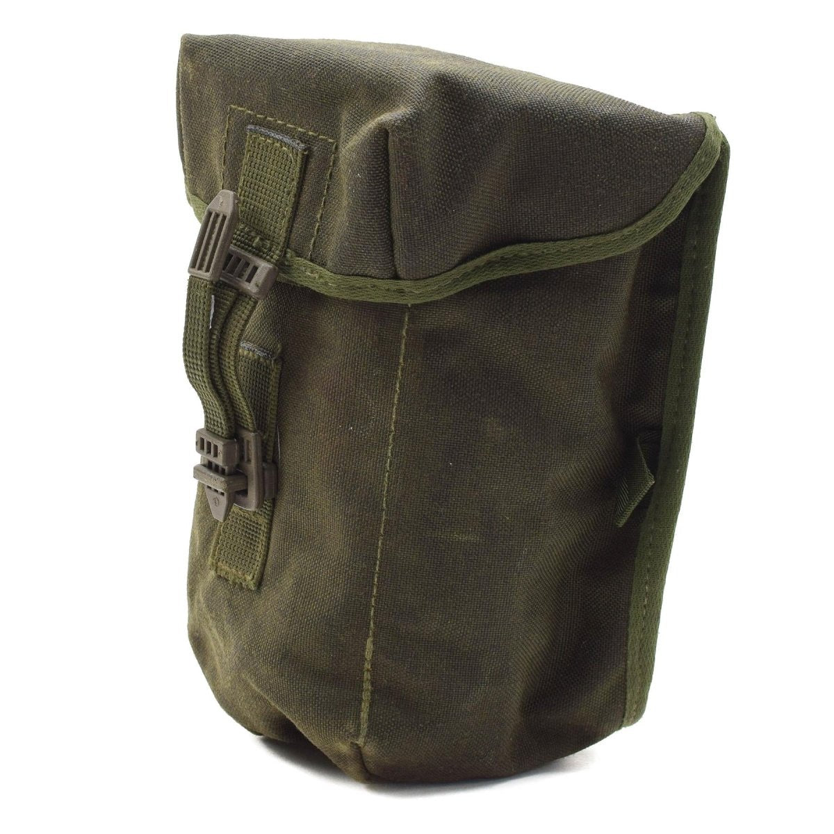Original British Military 1L Feldflasche mit Schraubdeckel, Vintage-Beutel inklusive Olive