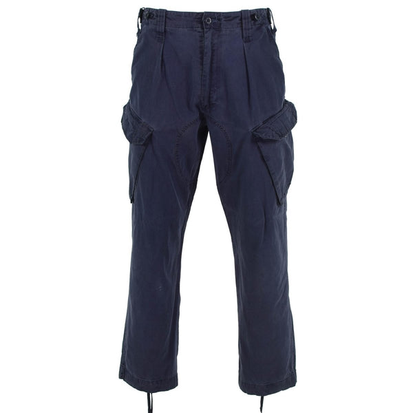 Pantalon cargo militaire britannique original Pantalon de travail Royal Navy Couleur bleue