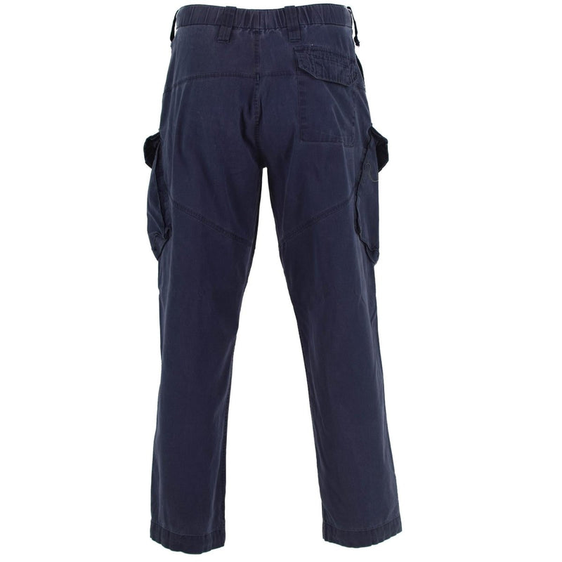 Original British Military Cargo Pants Royal Navy Work Trousers Blue Color - GoMilitar