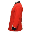 Oryginalna brytyjska marynarka wojskowa wizytowa ze złotymi guzikami bez epoletów w kolorze czerwonym