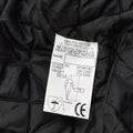 Gran chaqueta de lluvia británica Police Police Solid Black forrado de agua impermeable