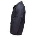 Gran chaqueta de lluvia británica Police Police Solid Black forrado de agua impermeable
