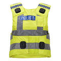 Chaleco antibalas original de la policía británica de doble propósito de alta visibilidad amarillo