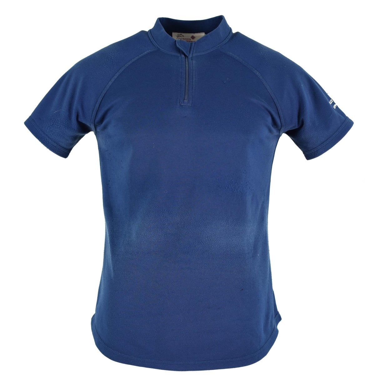 T-shirt della polizia britannica originale Blu Materiale traspirante con zip Guard Shirt