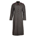 Original bulgarian militar gris gris lana abrigo pesado invierno larga espinilla
