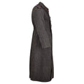 Original bulgarian militar gris gris lana abrigo pesado invierno larga espinilla