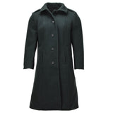 Abrigo de lana original del ejército canadiense para mujer excedente militar verde oscuro