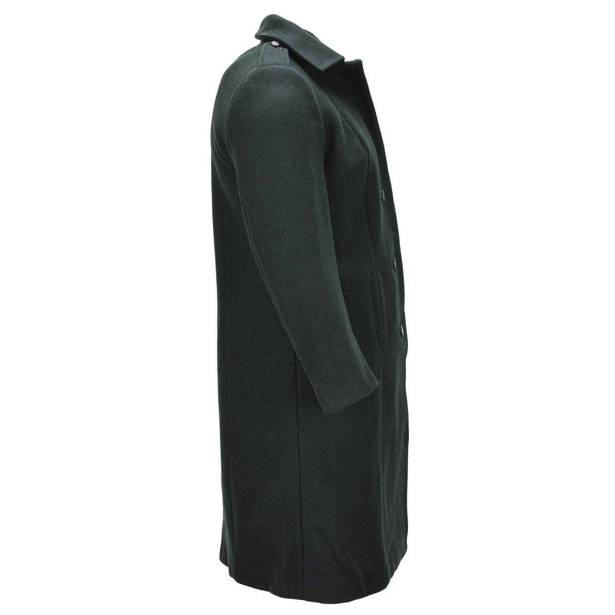 Abrigo de lana original del ejército canadiense para mujer excedente militar verde oscuro