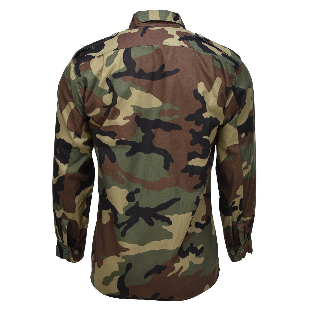 Original kroatisches Militärhemd aus Baumwolle, BDU, Woodland-Camouflage, Armee-Überschuss, NEU