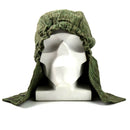 Original Czech army M60 camo hood with ear flaps, designed for military field jackets and outdoor use.