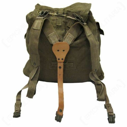 Original tschechische Armee M60 Canvas Rucksack Vintage Militärrucksack Y-Riemen