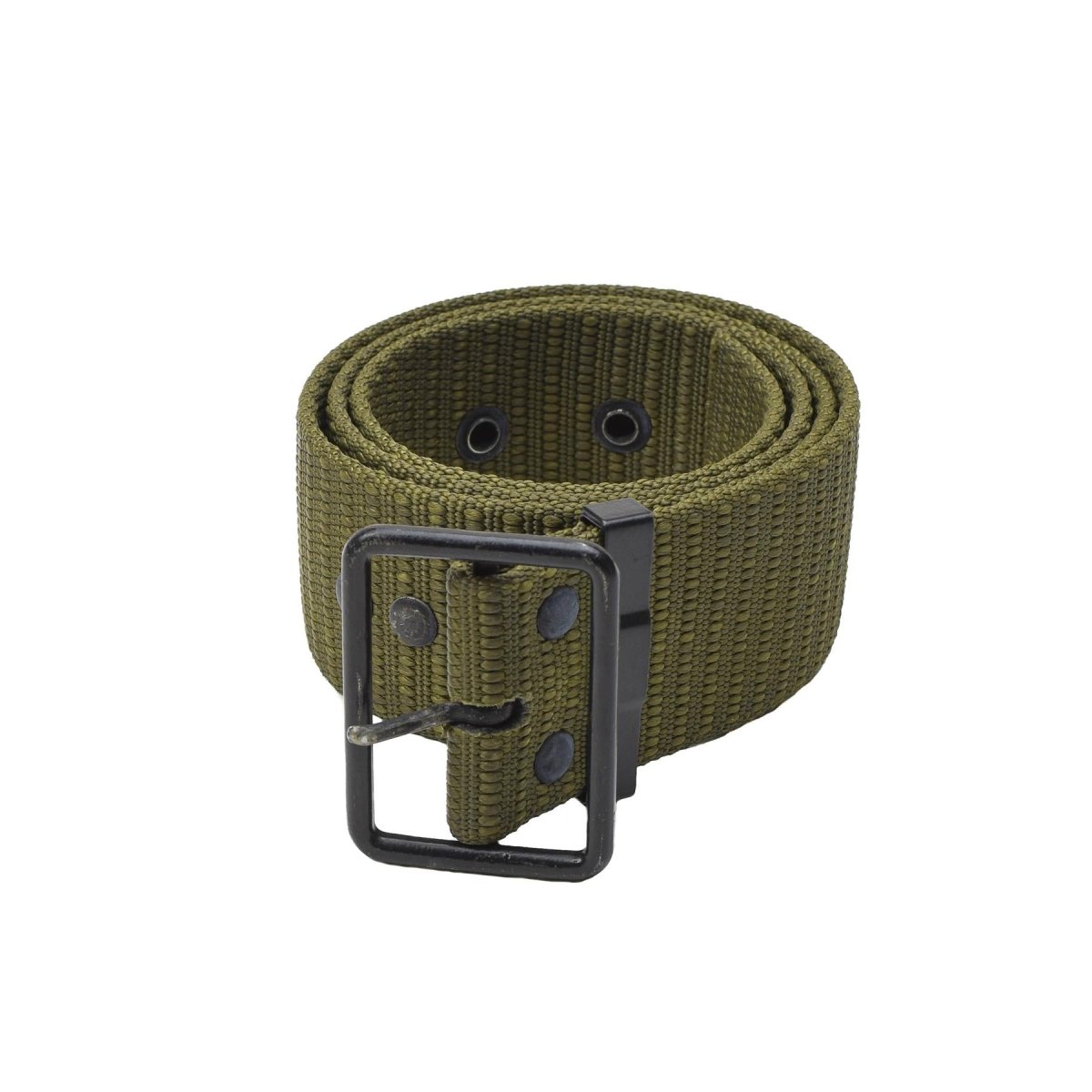 小物 visvim MILITARY BELT OLIVE Olive Green Cotton Web Military Belt - Made In USA – Blade + Blue