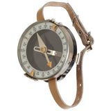 Originele Tsjechische militaire armband kompaskaartmaat lederen band bruin