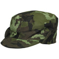 Oryginalny czeski wojskowy M95 Woodland Camouflage Field Field Cal Cap Necka